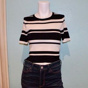 zara knit short sleeve top